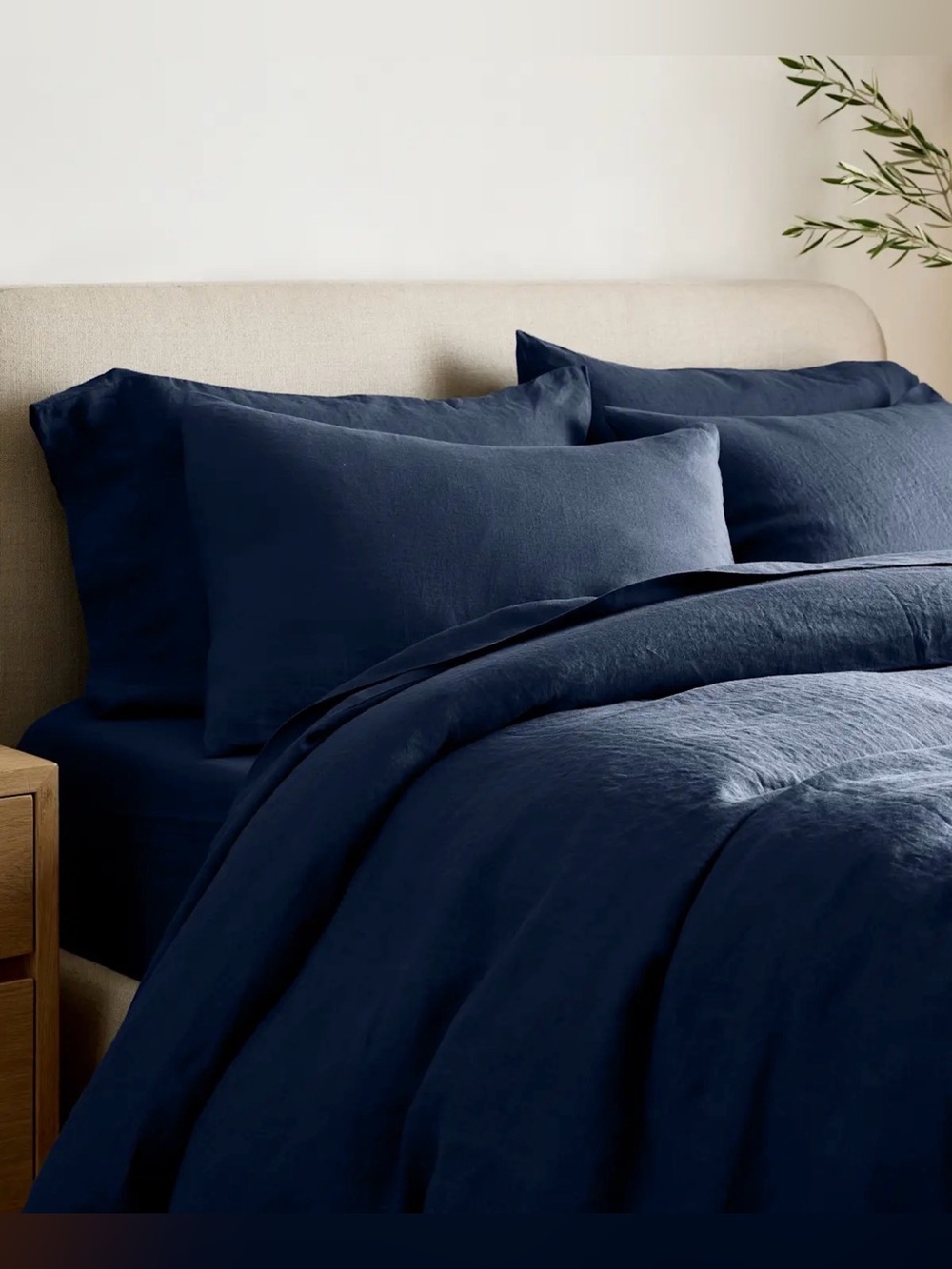 Quince Navy Linen Duvet Cover - King / California King